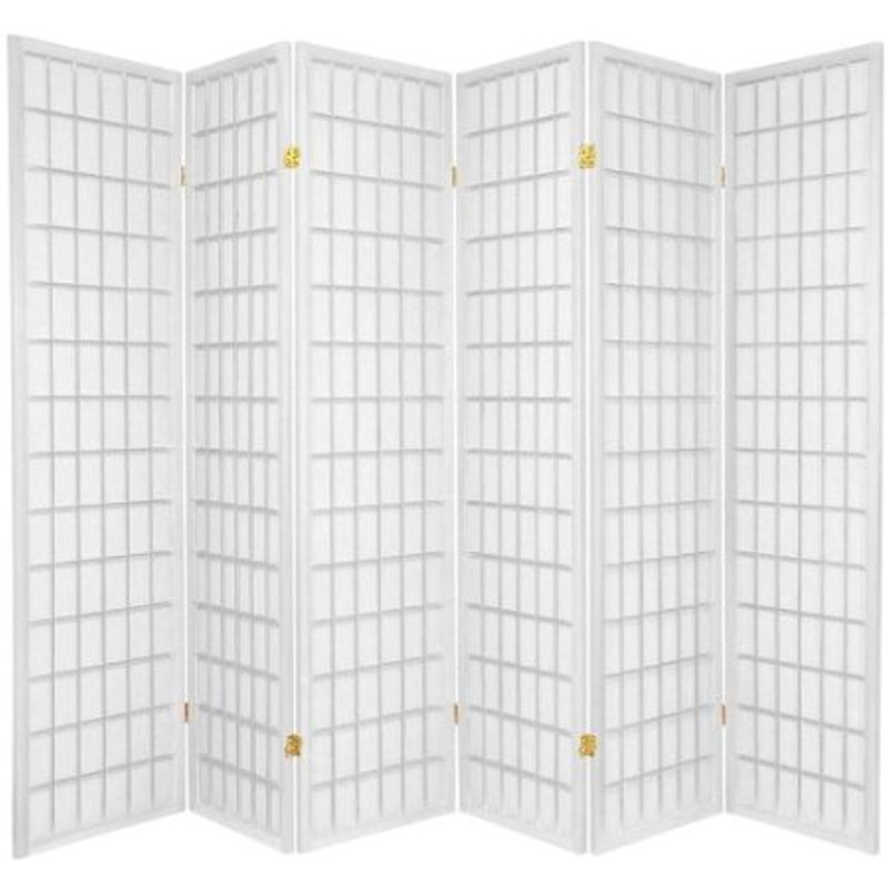 Cloison de style Shoji Niemann 70,5 pouces, 6, Blanc