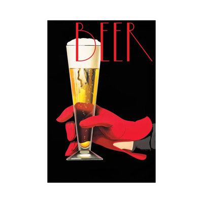 Red Glove Beer - Wrapped Canvas Print