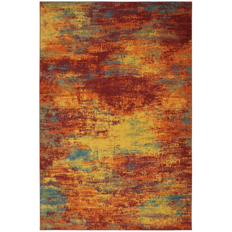 Nourison Essentials Flame Area Rug, Rectangle 6' x 9'
