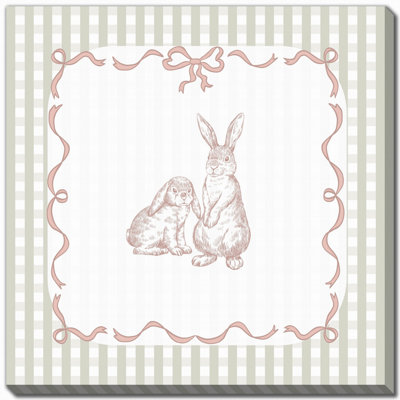 Bunny pair 3, art mural sur toile