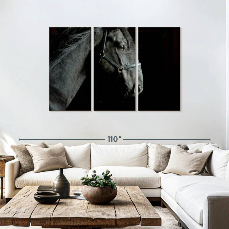Horse Head, 48" H x 74" W