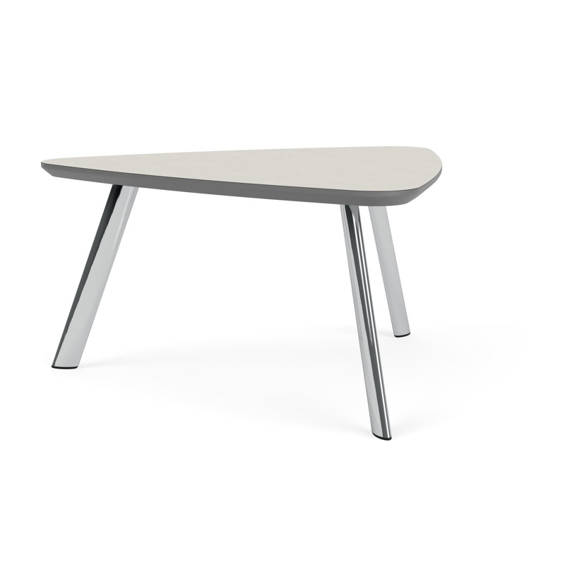 Plateau en stratifié haute pression Willow Lounge, Chrome, Sergé blanc