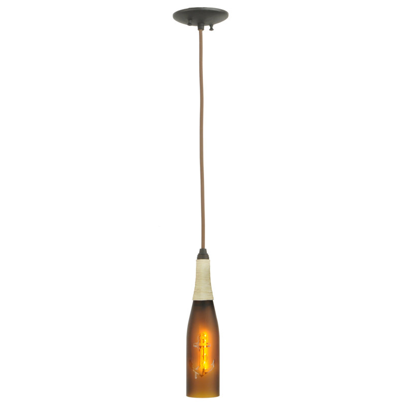 Luminaire suspendu en forme de pot 1 lumière avec accents de corde