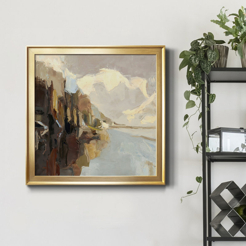 Northwest Shore - Reproduction d'art sur toile encadrée, H 17,5 po x l 17,5 po x P 1,5 po, Cadre noir