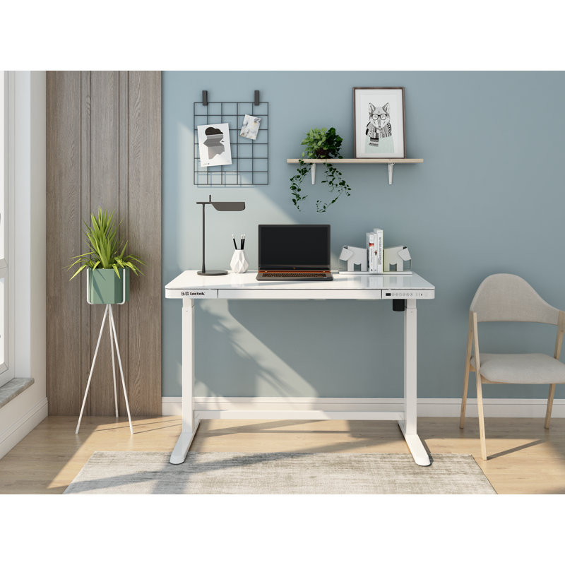 Avra Adjustable Height Glass Steel Standing Desk