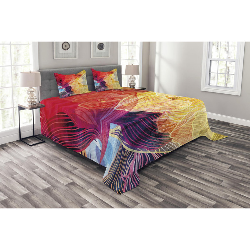Modern & Contemporary Polyester Coverlet, Queen Coverlet + 2 Shams