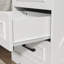 Table de chevet 3 tiroirs, table de chevet en bois massif l 17,7 po avec station de charge-1244956499-1272300728