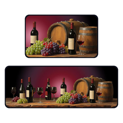 Ensemble de tapis de cuisine lavables antidérapants 2 - Tapis de couloir absorbants 17 po x 47 po + 30 po
