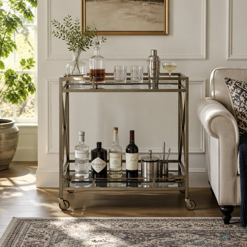 Matthue Metal Bar Cart
