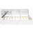 White Full Size Solid Pine Wood Bed With Storage Headboard, 2 Drawers, And Rotatable Board, High - Quality Platform Shelves, Upholstered Design, Load Capacity-363301421