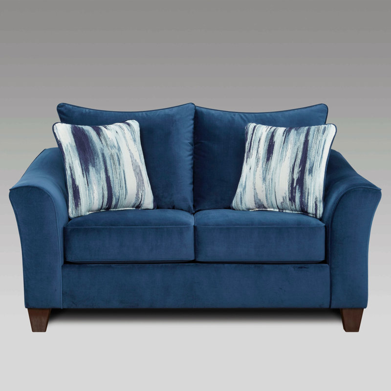 Causeuse en tissu, Bleu