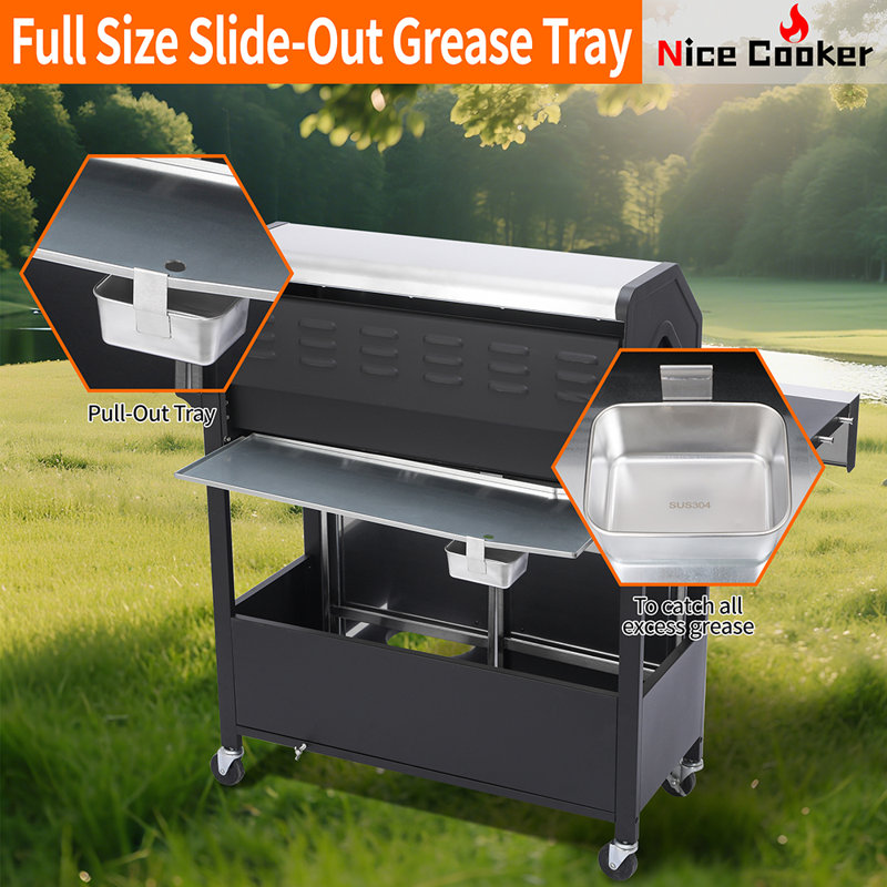 6 Burner Gas Grill With Side Burner