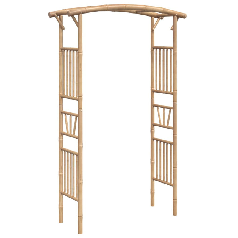 Alessja 118cm W x 40cm D Solid Wood Arbour in Brown