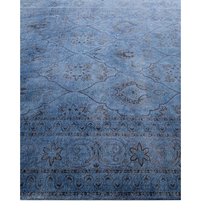 Coderre One-of-a-Kind Rectangle 6' 2" X 8' 10" New Age Wool Area Rug Grey