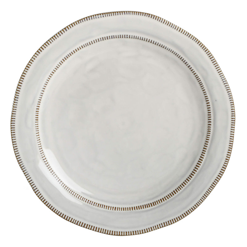 Service de table 12 pièces Gibson Elite Terranea, terre cuite, Blanc