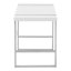 Bureau d'ordinateur, bureau personnel, ordinateur portable, L 48 po, travail, stratifié blanc, métal gris, contemporain, moderne-220035650