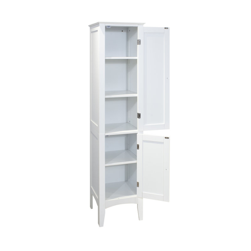 Modern Deneane Bathroom Storage Tall Cabinet Corner Cabinet White Cabinet Bathroom Cabinet