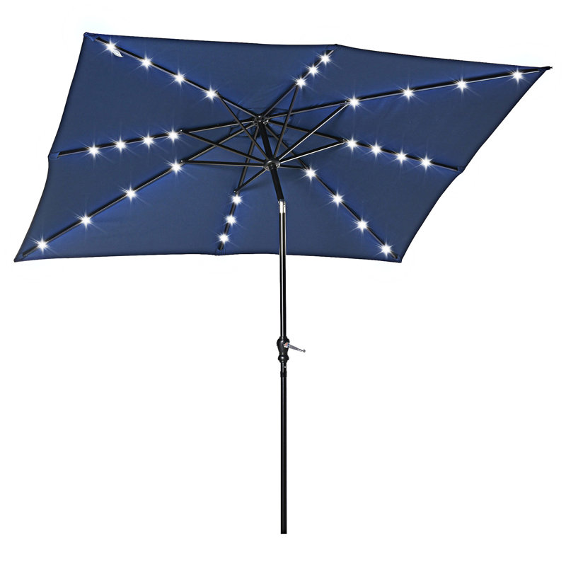 Parasol solaire Outsunny, Bleu