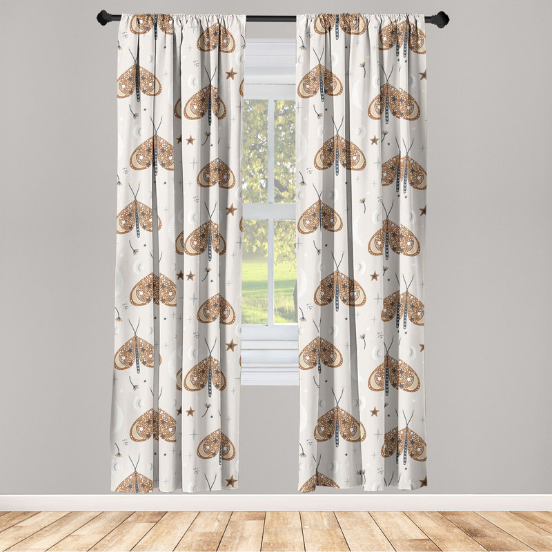 Erkko Semi Sheer Curtain Pair, 28" W x 95" H