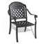Ensemble de 5 meubles de patio en aluminium coulé avec cadre noir et coussins de siège rouges