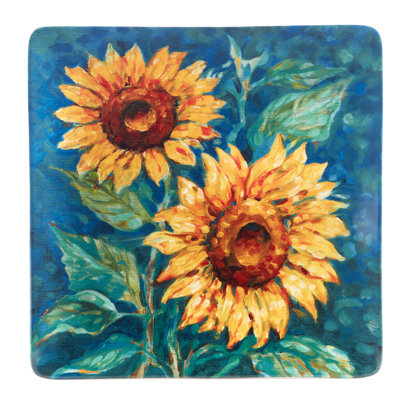 Plateau carré Golden Sunflowers
