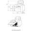 Fauteuil inclinable rembourré Shanon - noir