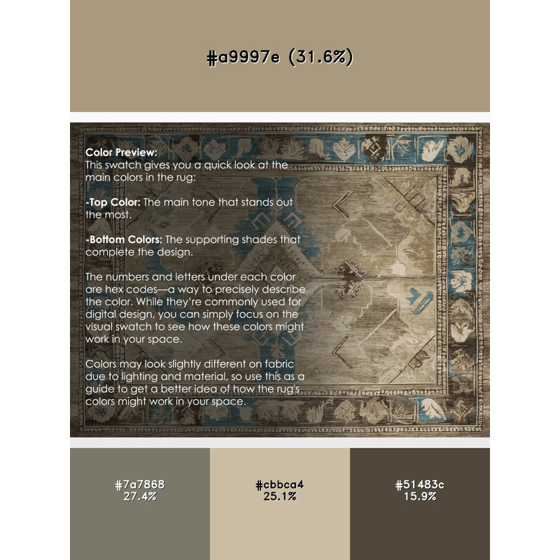 Timeless Ornament Rug, Round 6'