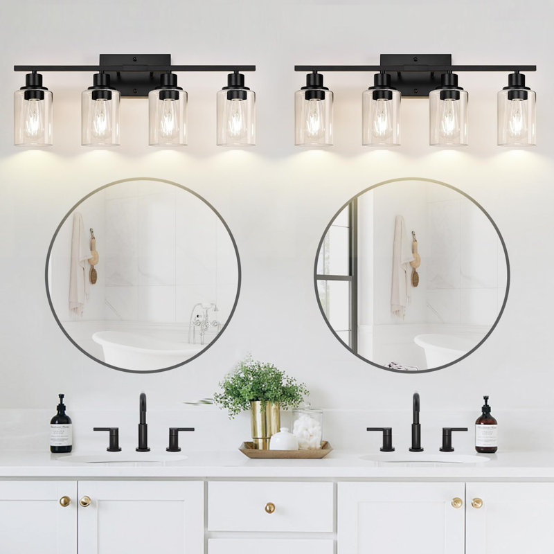 Adamary 4 - Light Dimmable Vanity Light, Matte Black
