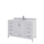 Meuble-lavabo simple autoportant 48 po avec plateau en quartz blanc Rooh-92871967