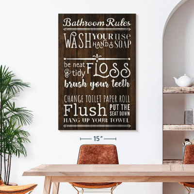 «Bathroom Humor Quotes», impression sur toile