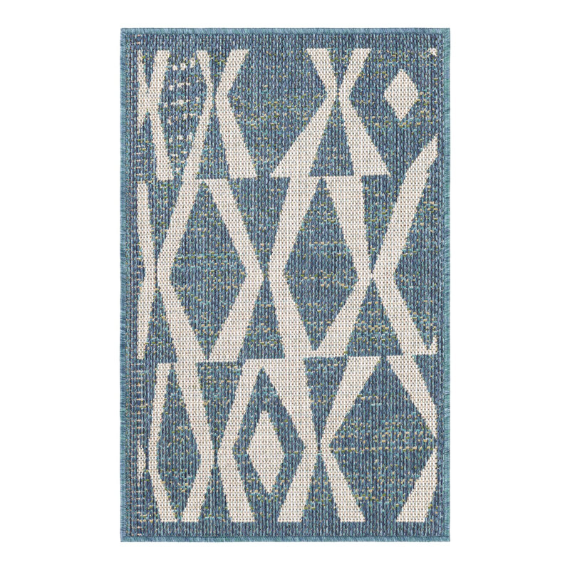 Geometric Indoor / Outdoor Rug, Rectangle 2' x 3'1"