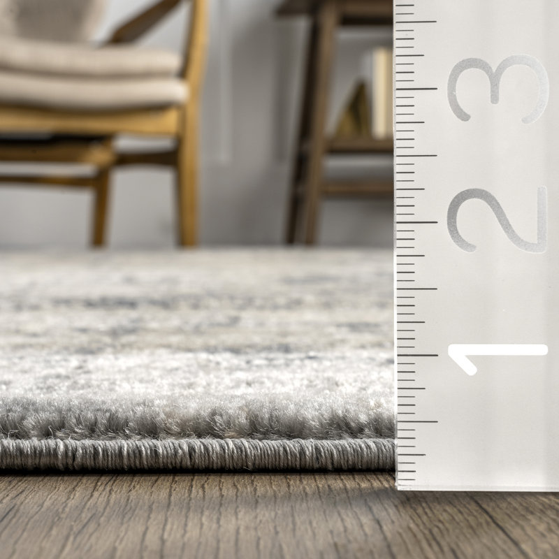 Britlynn Abstract Beige/Gray Area Rug, Rectangle 9' x 12'