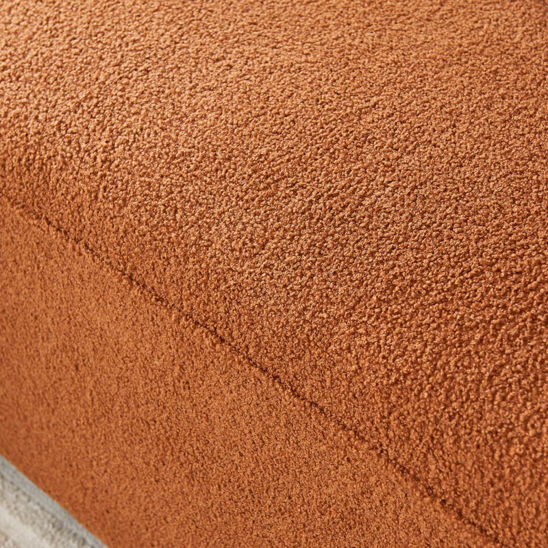 Canapé modulaire 3 pièces Danisa, Tissu d'agneau orange