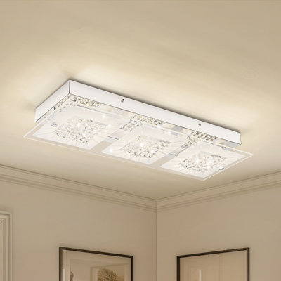 18 Inch Led Ceiling Light Flush Mount Light Fixture Crystal Ceiling Lights Ceiling Light Fixtures Ceiling Mount -  Mercer41, 7565001CED244A51AAAE575D0F0D27AC