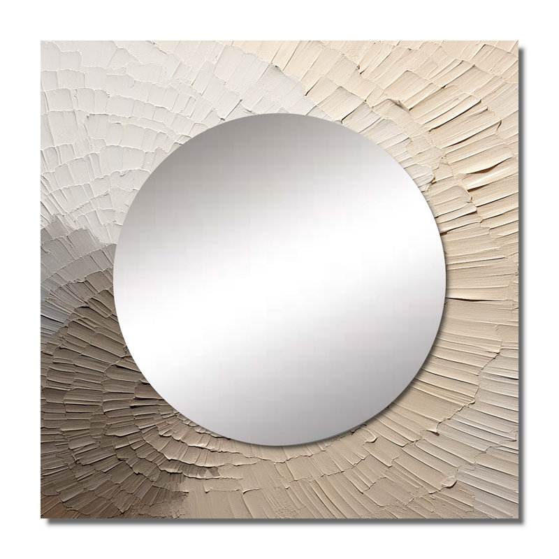 Miroir mural de salon Hirokazu - Minimalisme, 36 po x 36 po