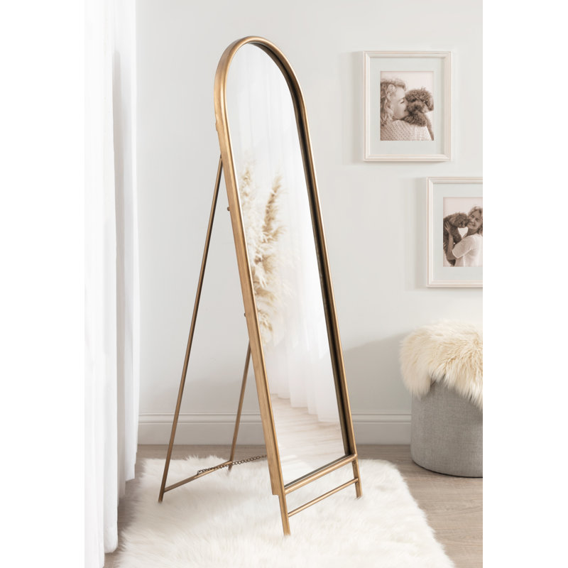 Flat Floor Mirror, Gold