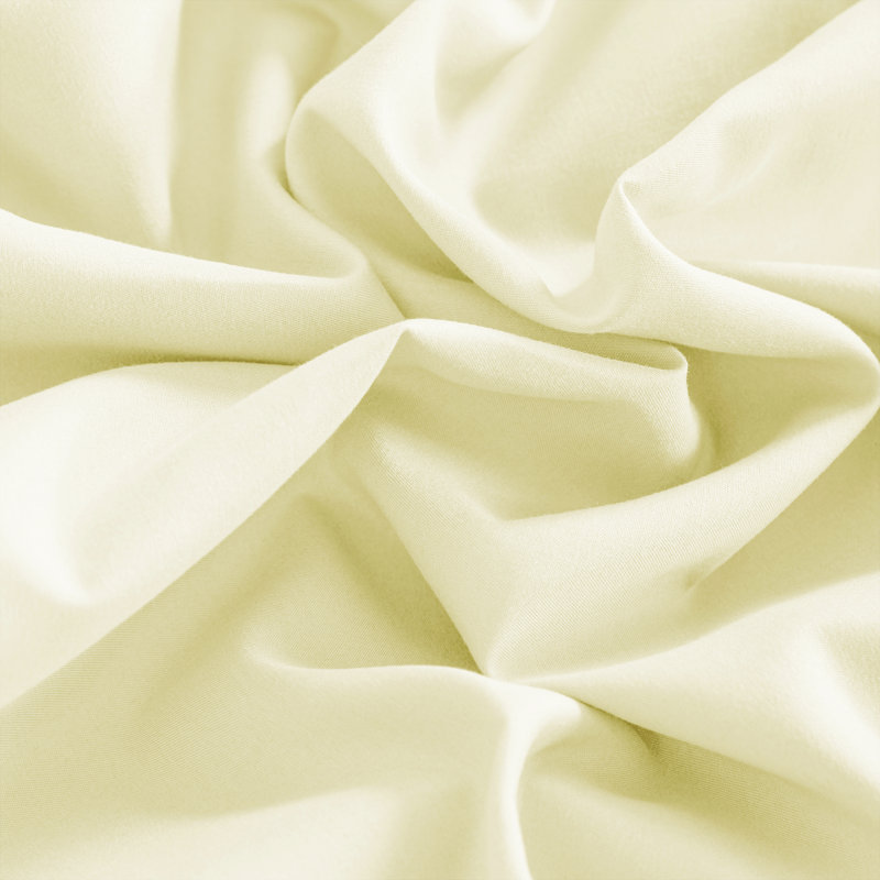 Fitted Bed Sheet Only, 1800 Brushed Microfiber Deep Pocket Fitted Sheet - NTBAY, Queen Fitted Sheet, Ivory