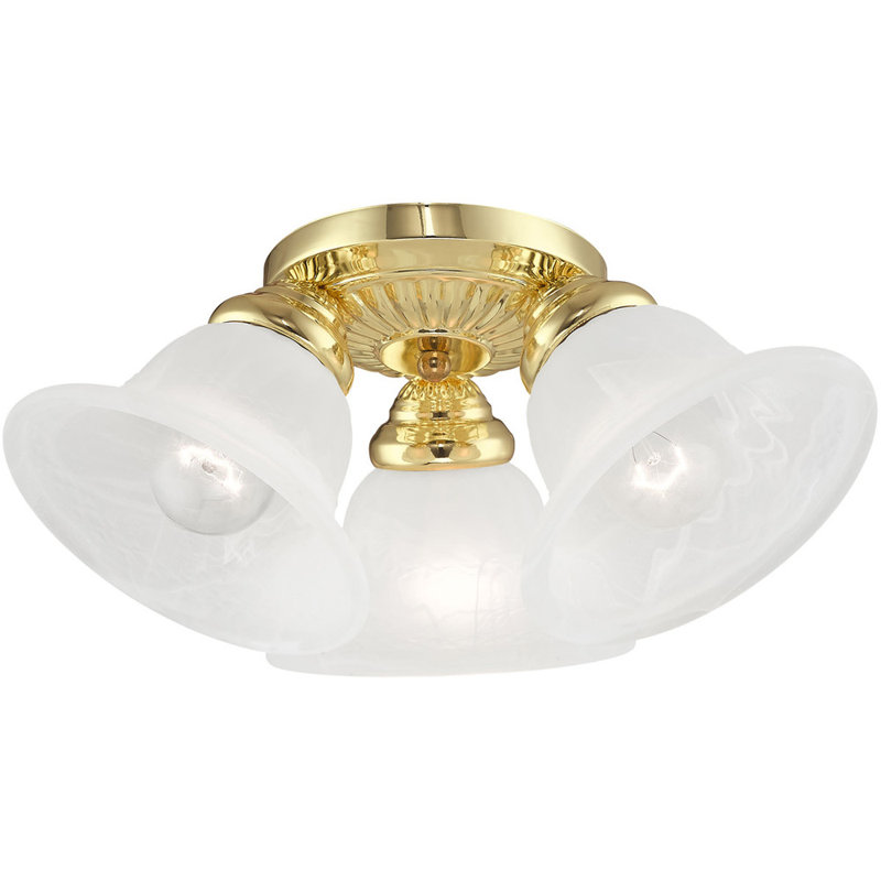 Glass Spotlight, Polished Brass