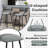 Bar Height Set, Tempered Glass Round Dining Table And Height Bar Stools-1138261496-1136941001