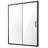 Semi-frameless Shower Door, 57.7-59 W x 70 H in, Shower Sliding Glass Door with 1/4 in(6mm) Clear Tempered Glass, Waterproof Shatterproof Stainproof with Stainless Steel Hardware, Matte Black-117125183