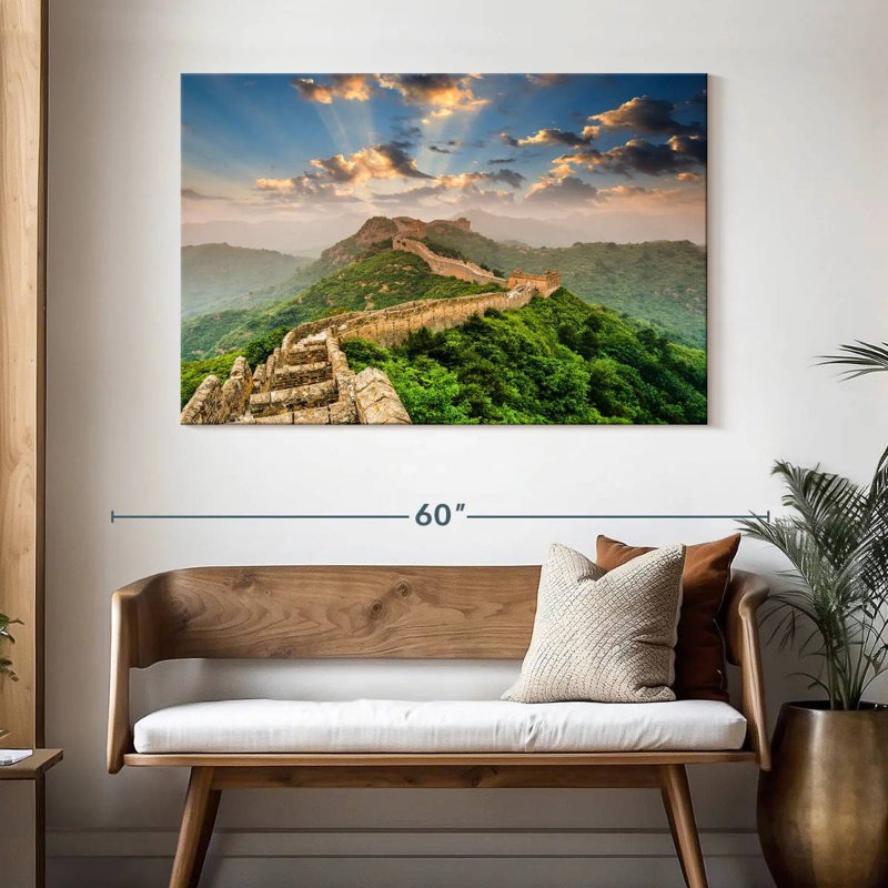 Ravi, la grande muraille de Chine, H 32 po x l 48 po