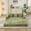 Canapé-lit pliant convertible confortable, canapé-lit sur pied, canapé sur pied en chenille avec accoudoirs, canapé-lit sur pied-407632746
