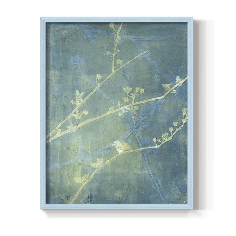 Reproduction encadrée de l'aube - bois massif, Bleu, H 10 po x l 8 po