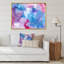 Nuage abstrait bleu et rouge - Peinture sur toile-67390414-67390424
