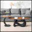 Ensemble de 2 tables basses gigognes noires-234684408