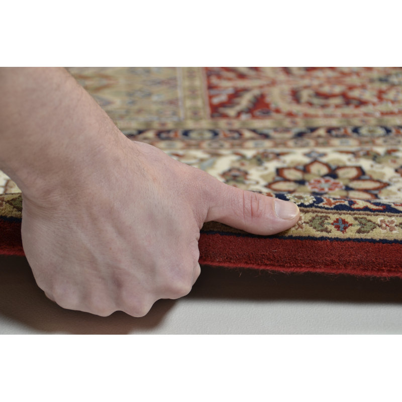 Pip Hand Woven Wool Beige/Red Indoor Rug, Runner 70 x 140cm