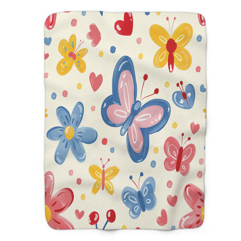 Love Wings - Couverture sherpa de qualité supérieure 1 pièce, Grand lit
