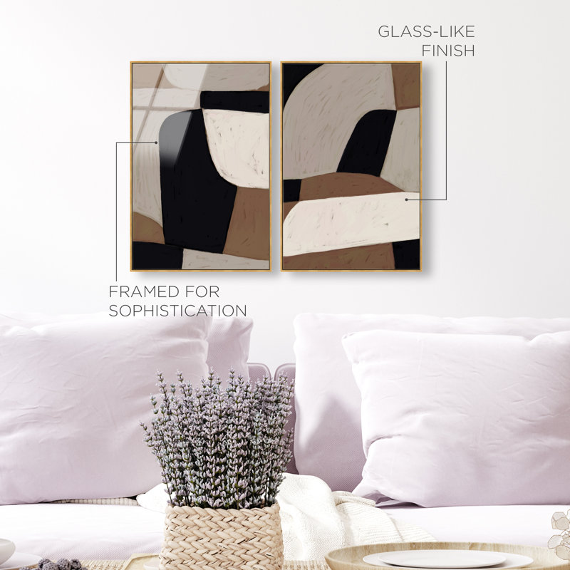 All The Way Set High-Gloss Frameless Acrylic Glass Wall Art Abstract Print by Oliver Gal, Ready to Hang, 10 x 15, 21"H x 31"W