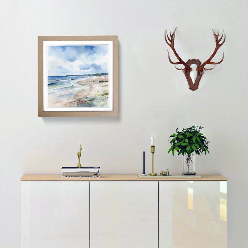 Single Picture Frame Print on Wood, Oak