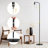 Rogan Modern Standing Tall Industrial Arched/Arc Floor Lamp with Glass Shade and 2 Bulbs Included-74879312